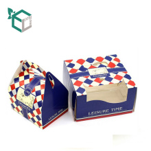 El material impreso de calidad alimentaria personalizado se lleva la caja de torta de empaquetado del papel de cumpleaños